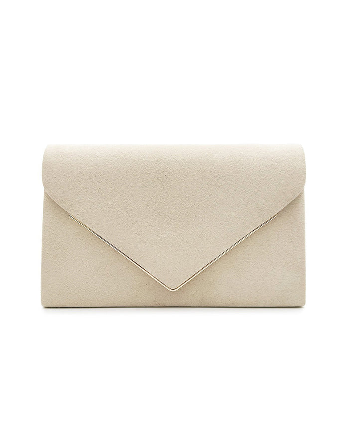 Winnie Suede Velvet Envelope Clutch