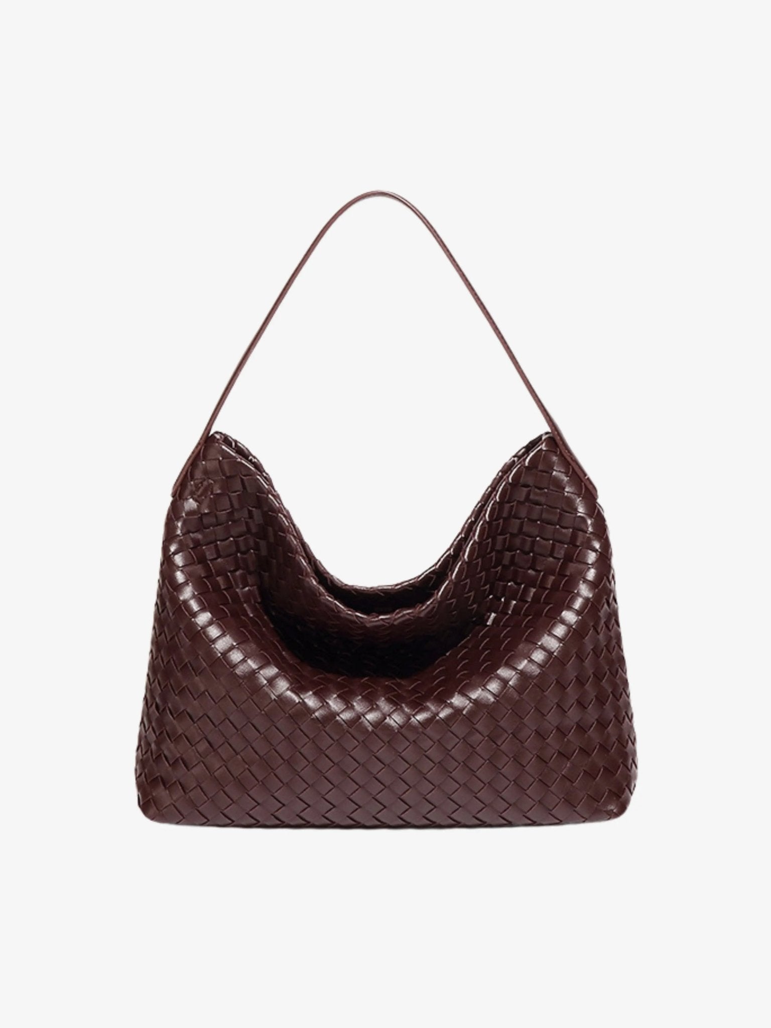 Anita | Woven Leather Hobo Bag-Shoulder Bag-Urban Devyne-Brown-Urban Devyne