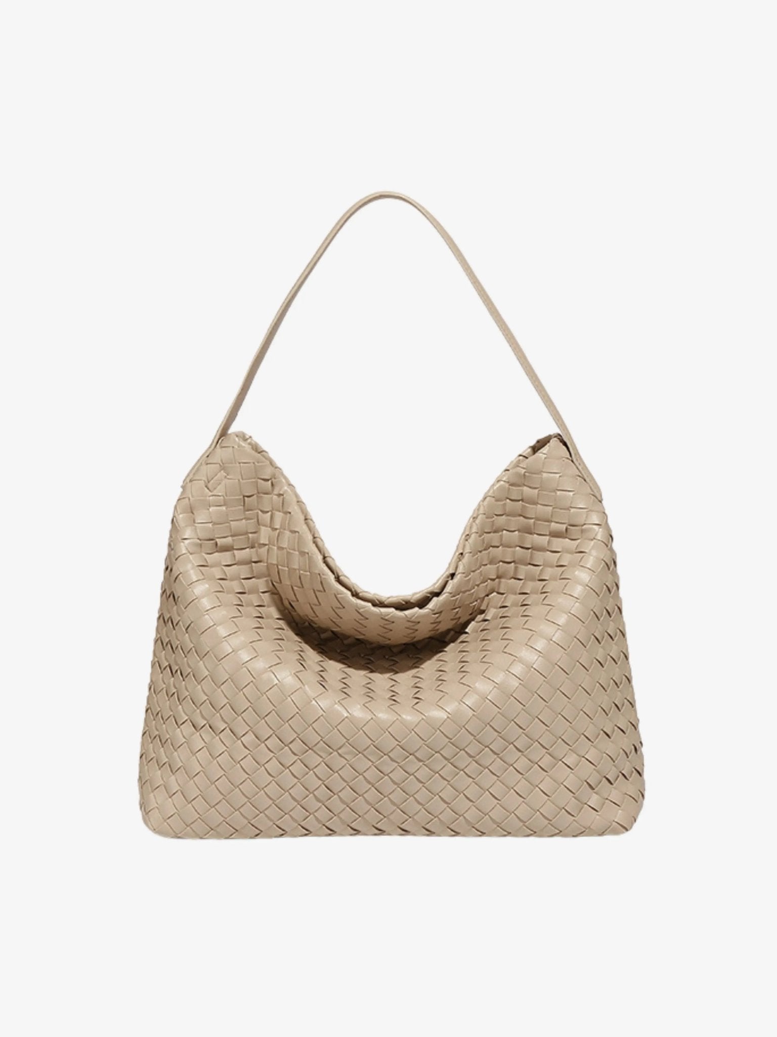 Anita | Woven Leather Hobo Bag-Shoulder Bag-Urban Devyne-Beige-Urban Devyne
