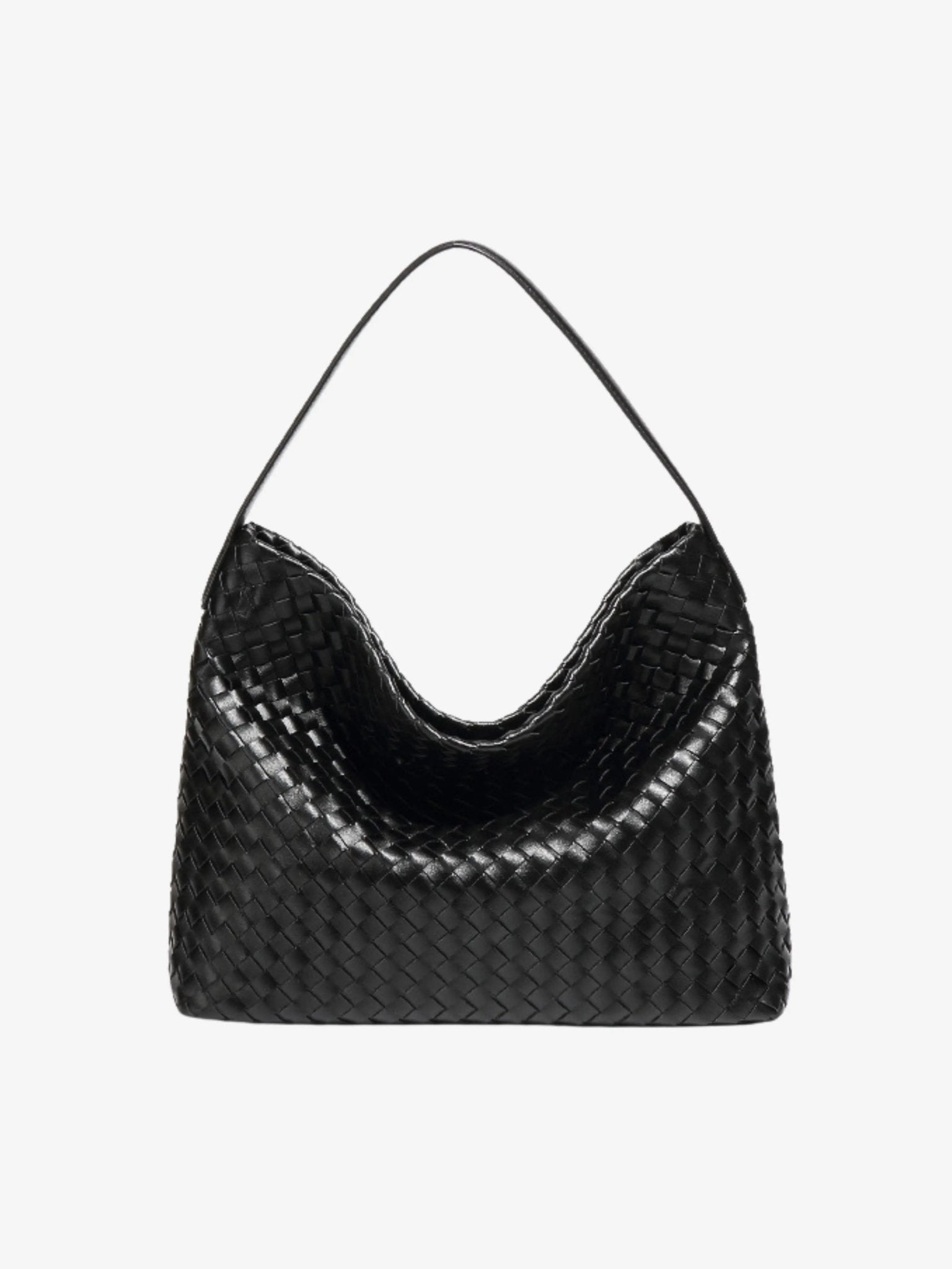 Anita | Woven Leather Hobo Bag-Shoulder Bag-Urban Devyne-Black-Urban Devyne