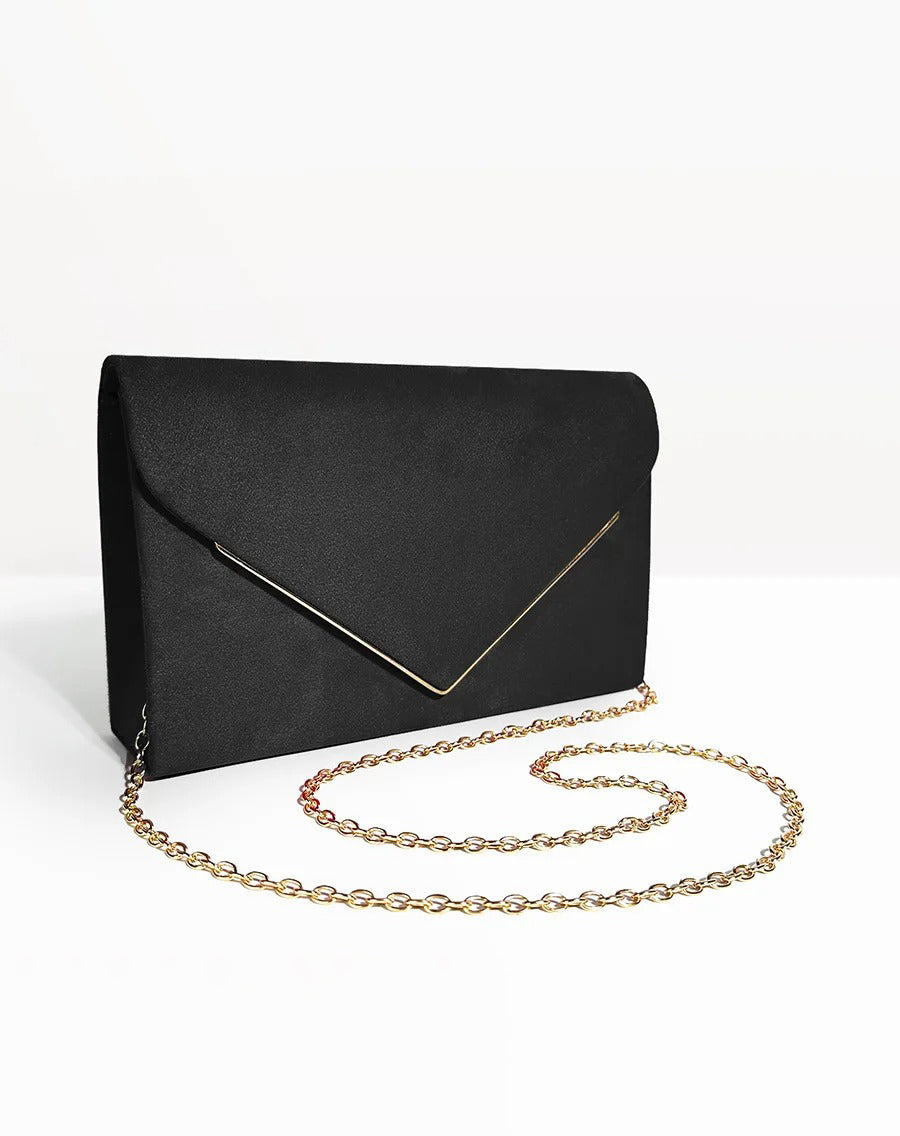 Winnie Suede Velvet Envelope Clutch