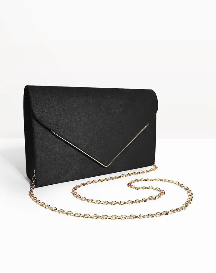 Winnie Suede Velvet Envelope Clutch