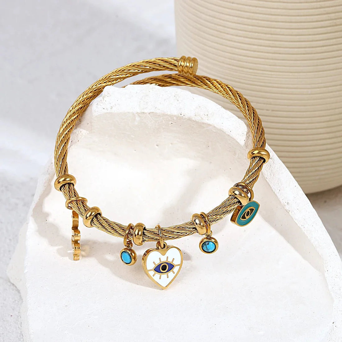 Saskia Boho Evil Eye Rope Bracelet