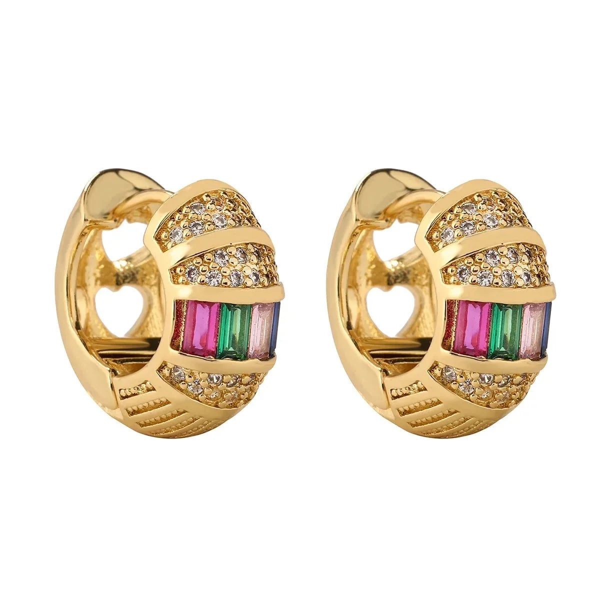 Frankie Bold Baguette Diamond Hoop Earrings