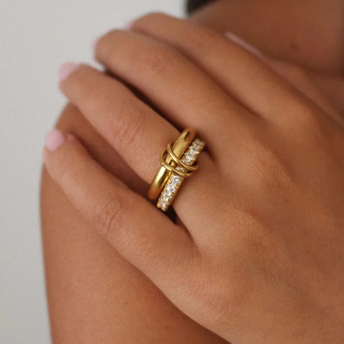 Elena Stacked Diamond Ring