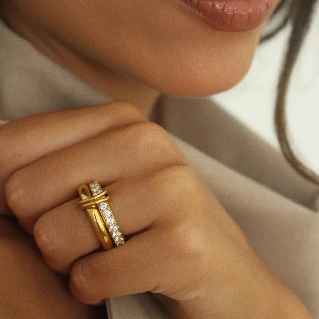 Elena Stacked Diamond Ring