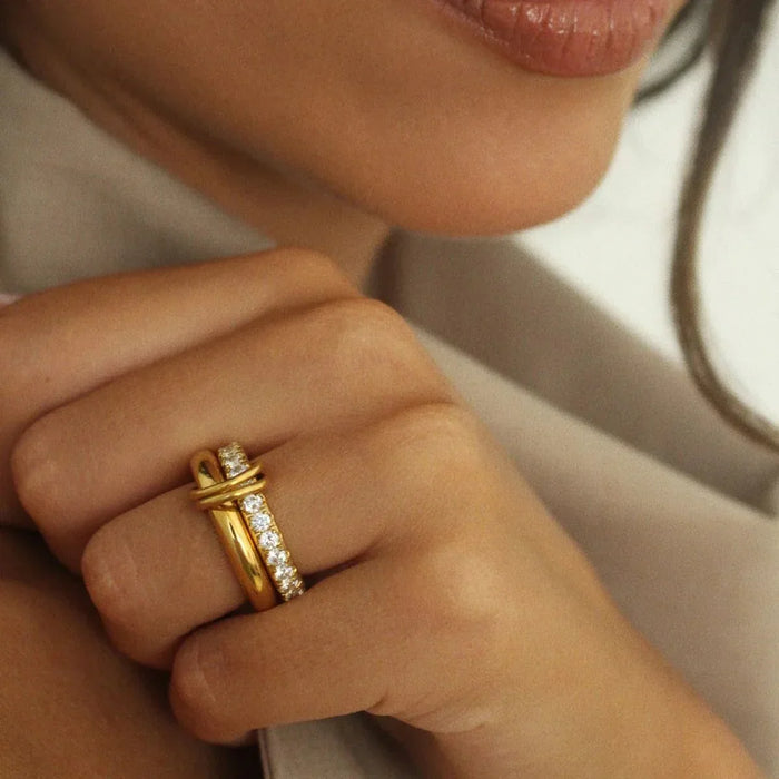 Elena Stacked Diamond Ring