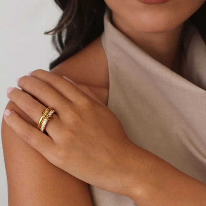 Elena Stacked Diamond Ring