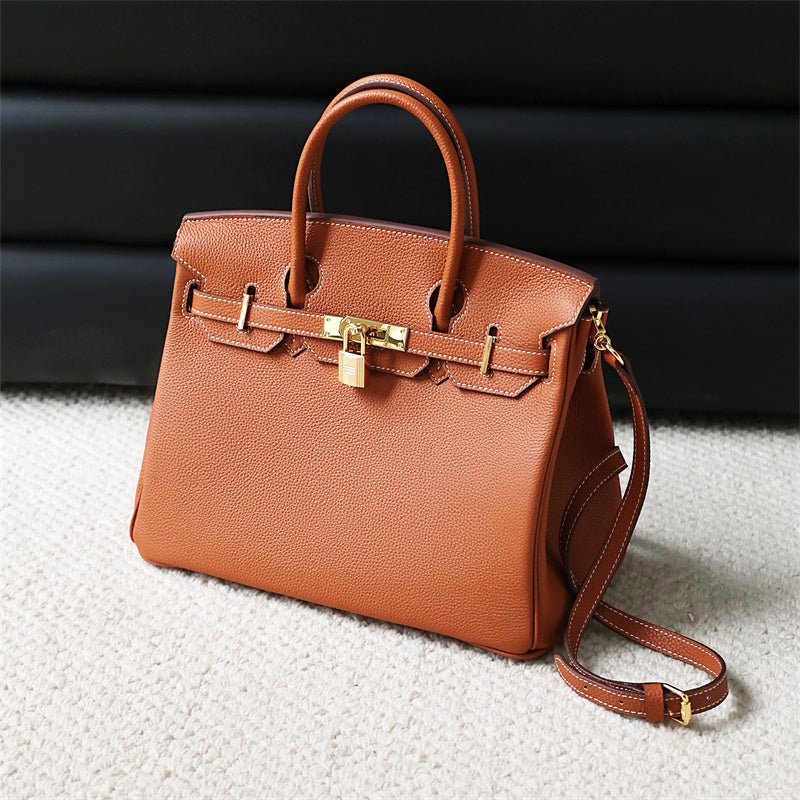 Alina | Tan Leather Tote Bag-Handbag-Urban Devyne-Urban Devyne