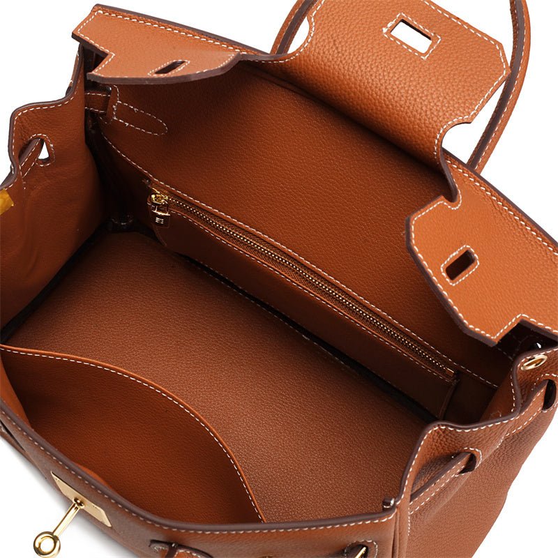 Alina | Tan Leather Tote Bag-Handbag-Urban Devyne-Urban Devyne