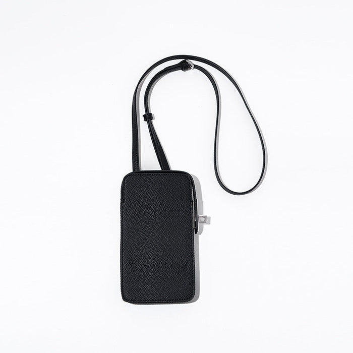 Edie | Leather Crossbody Phone Bag-Crossbody Bag-Urban Devyne-Black-Urban Devyne