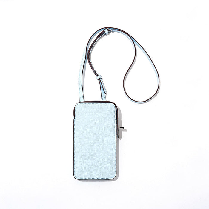 Edie | Leather Crossbody Phone Bag-Crossbody Bag-Urban Devyne-Baby Blue-Urban Devyne