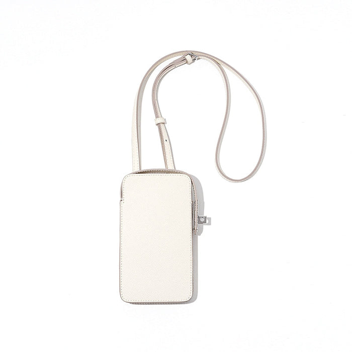 Edie | Leather Crossbody Phone Bag-Crossbody Bag-Urban Devyne-Off- White-Urban Devyne