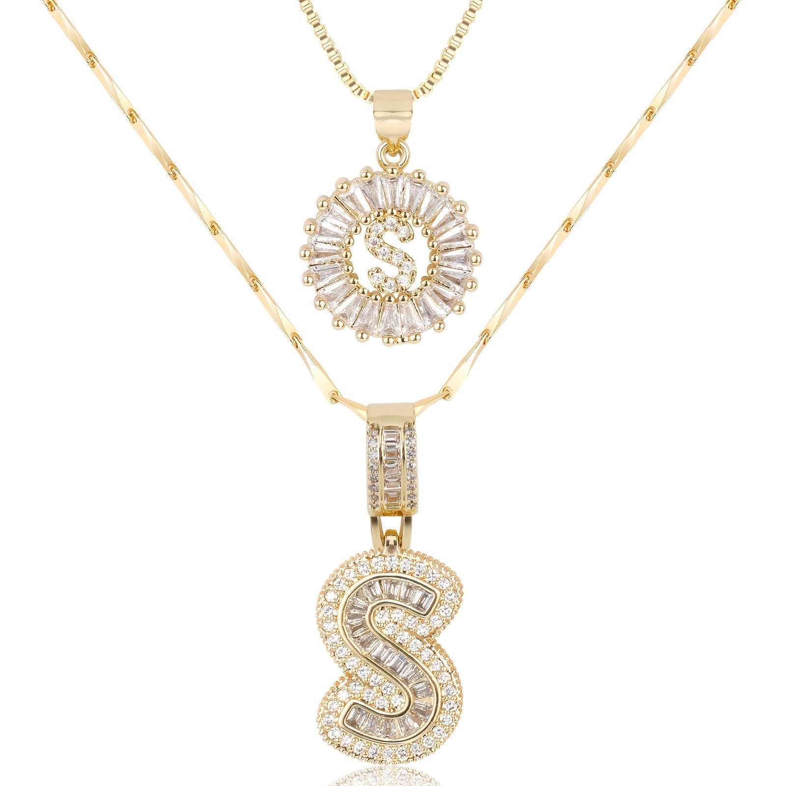 Olivia 14k Diamond Letter Initial Necklaces