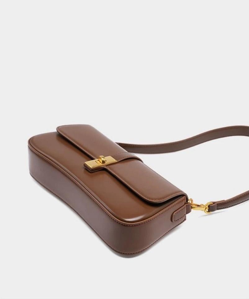 Zenith | Leather Baguette Bag with Detachable Strap-Crossbody Bag-Urban Devyne-Urban Devyne
