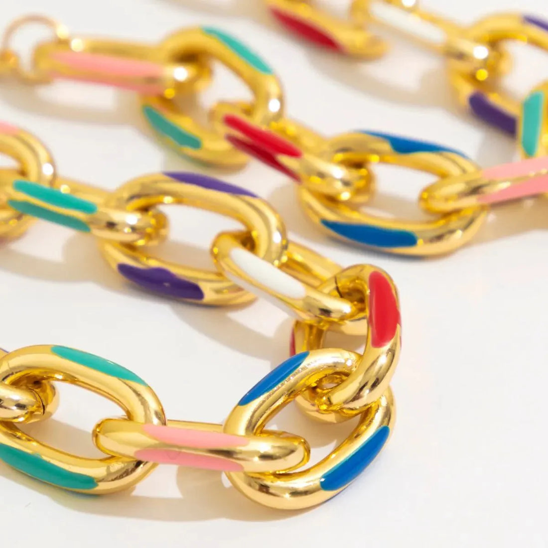 Antonia Rainbow Chain Bracelet and Necklace Set