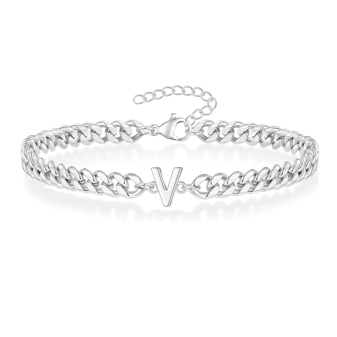 Bea Couples Letter Initial Cuban Bracelet