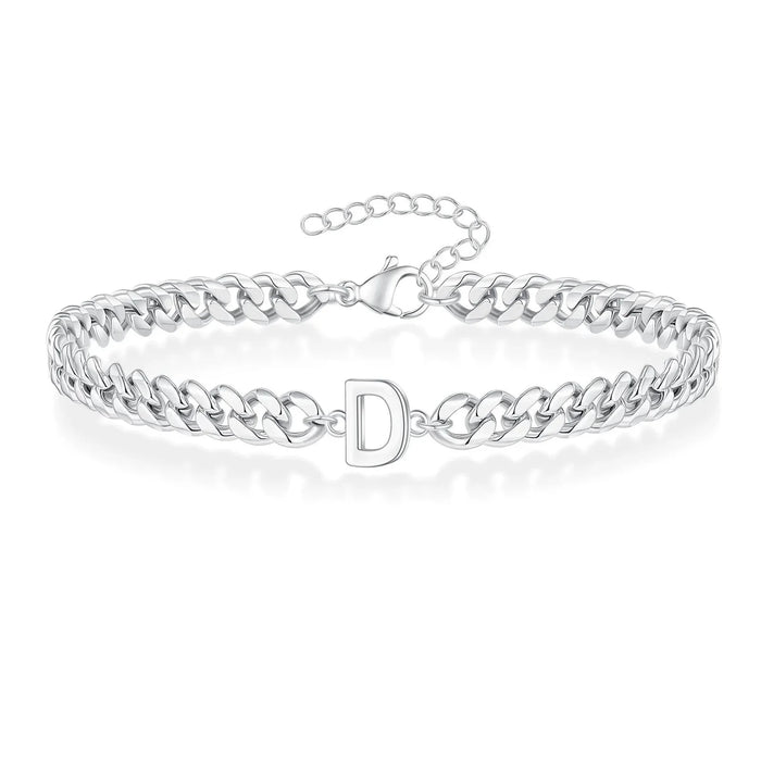 Bea Couples Letter Initial Cuban Bracelet