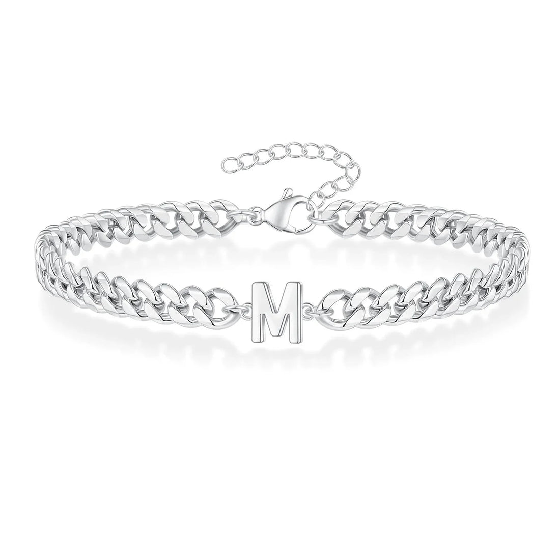 Bea Couples Letter Initial Cuban Bracelet