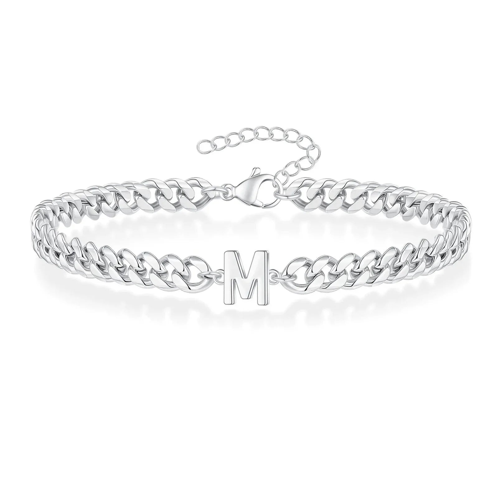 Bea Couples Letter Initial Cuban Bracelet