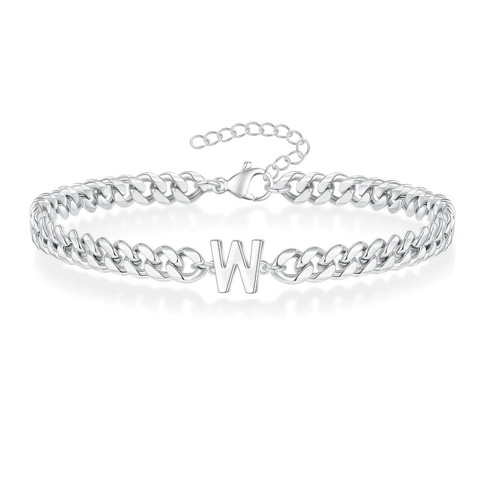 Bea Couples Letter Initial Cuban Bracelet