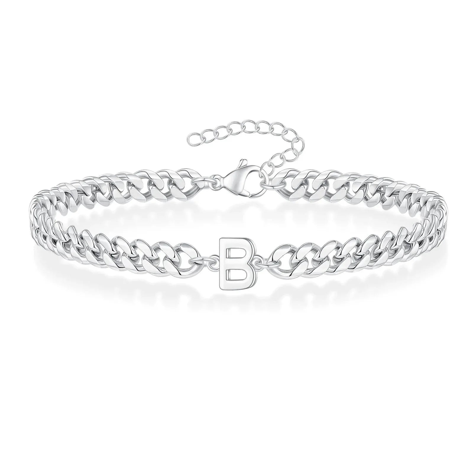 Bea Couples Letter Initial Cuban Bracelet