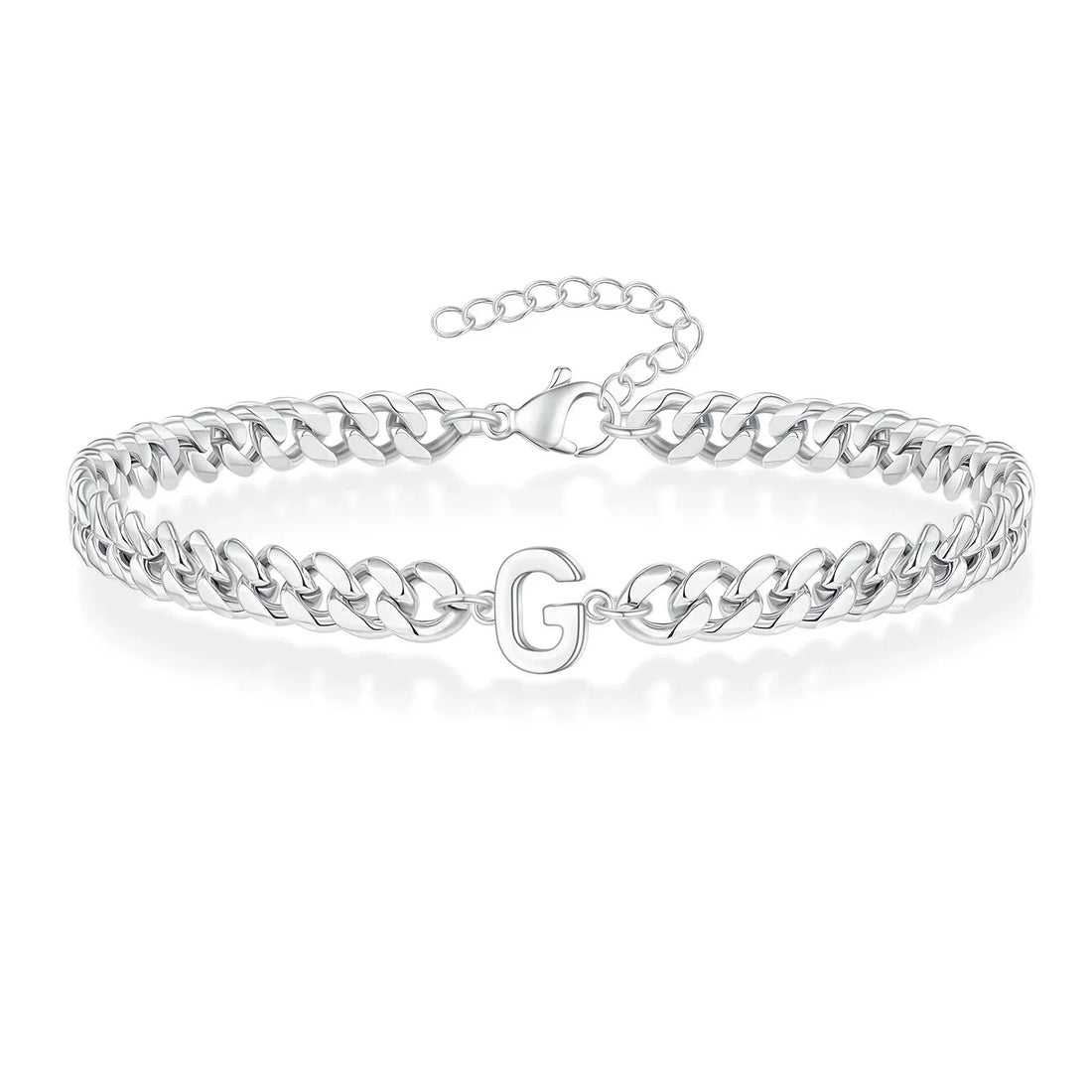 Bea Couples Letter Initial Cuban Bracelet