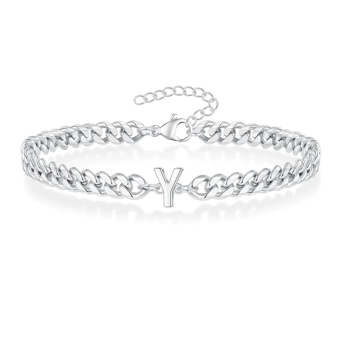 Bea Couples Letter Initial Cuban Bracelet