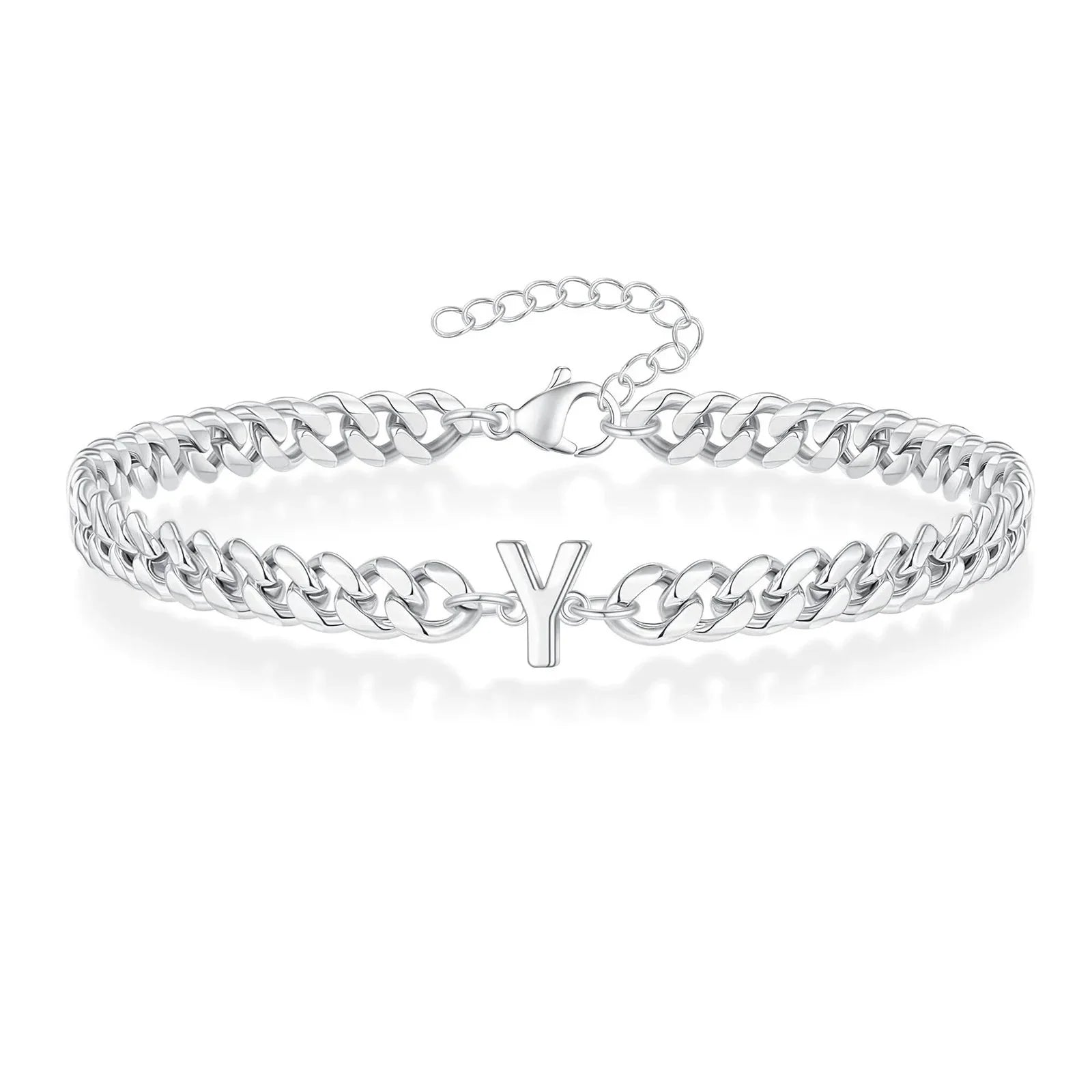 Bea Couples Letter Initial Cuban Bracelet