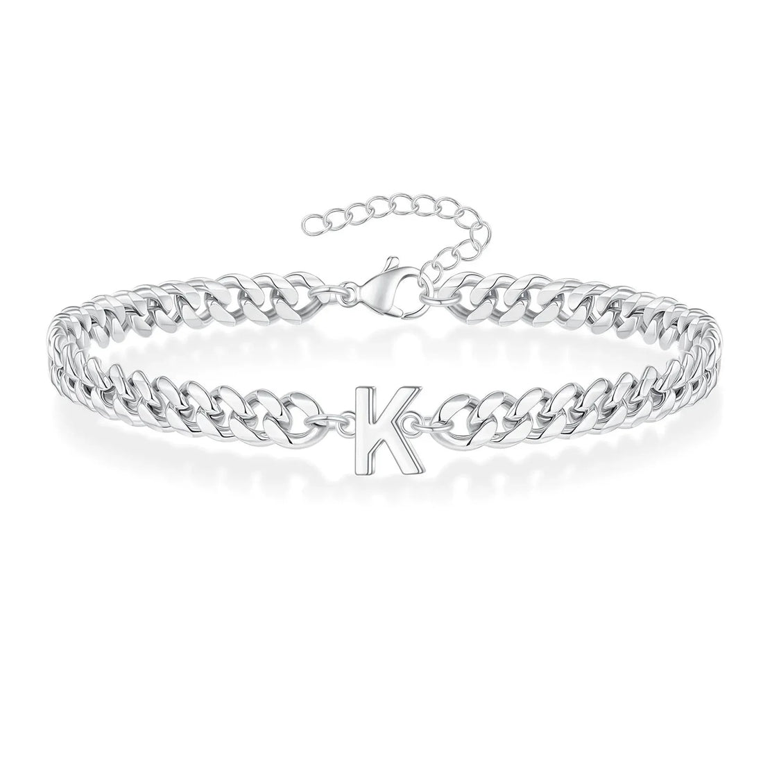 Bea Couples Letter Initial Cuban Bracelet
