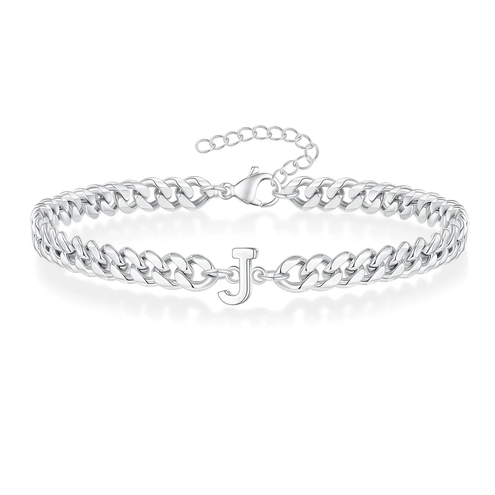 Bea Couples Letter Initial Cuban Bracelet