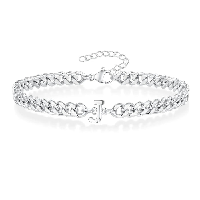 Bea Couples Letter Initial Cuban Bracelet