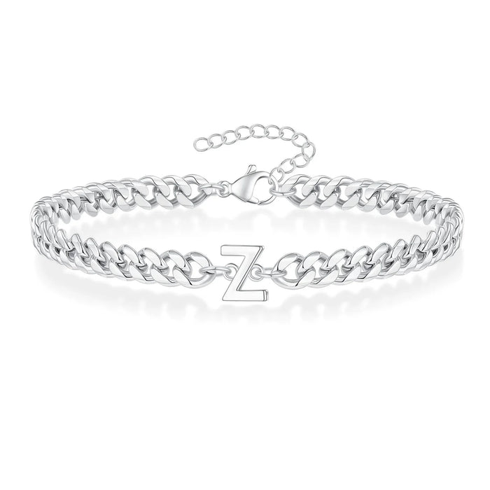 Bea Couples Letter Initial Cuban Bracelet