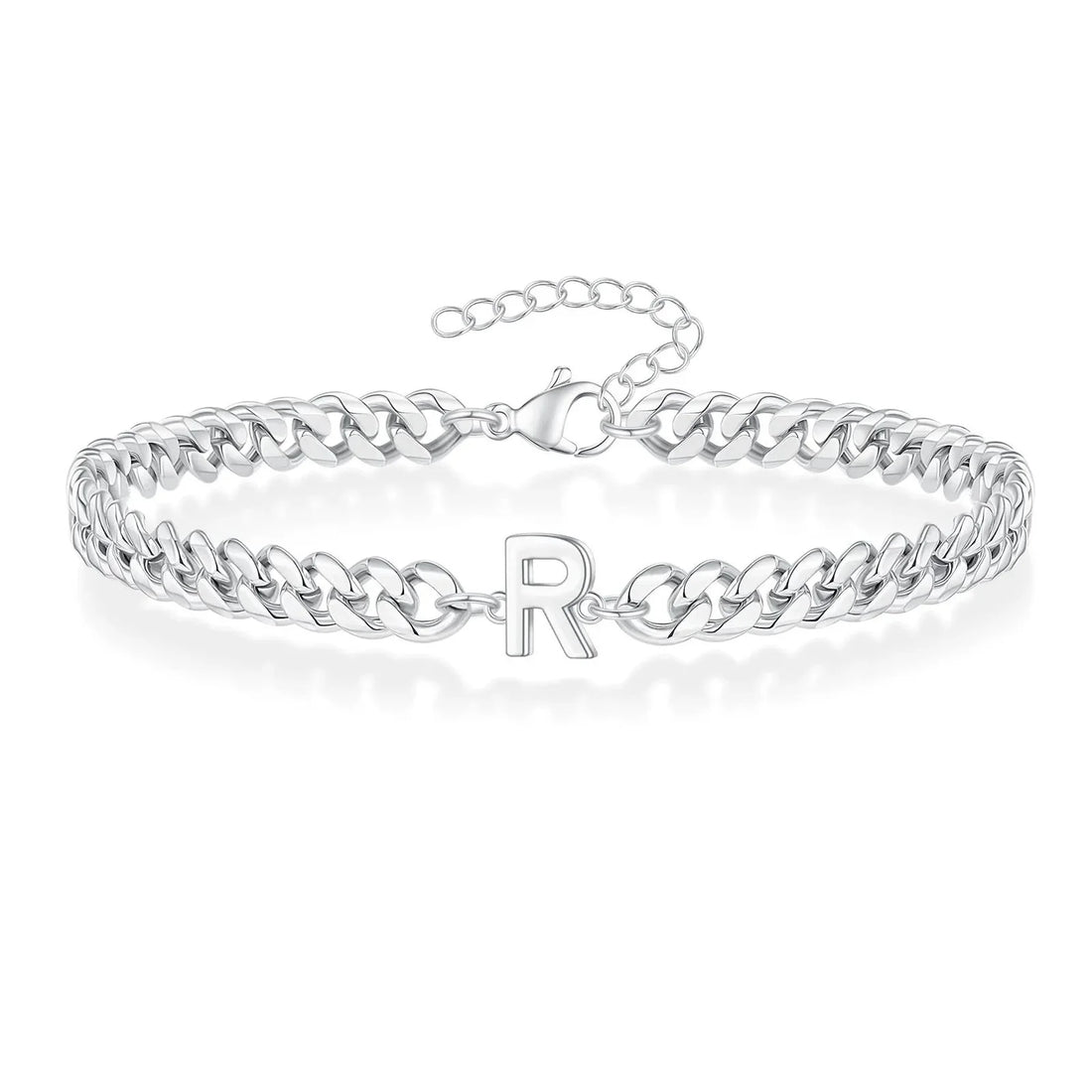Bea Couples Letter Initial Cuban Bracelet