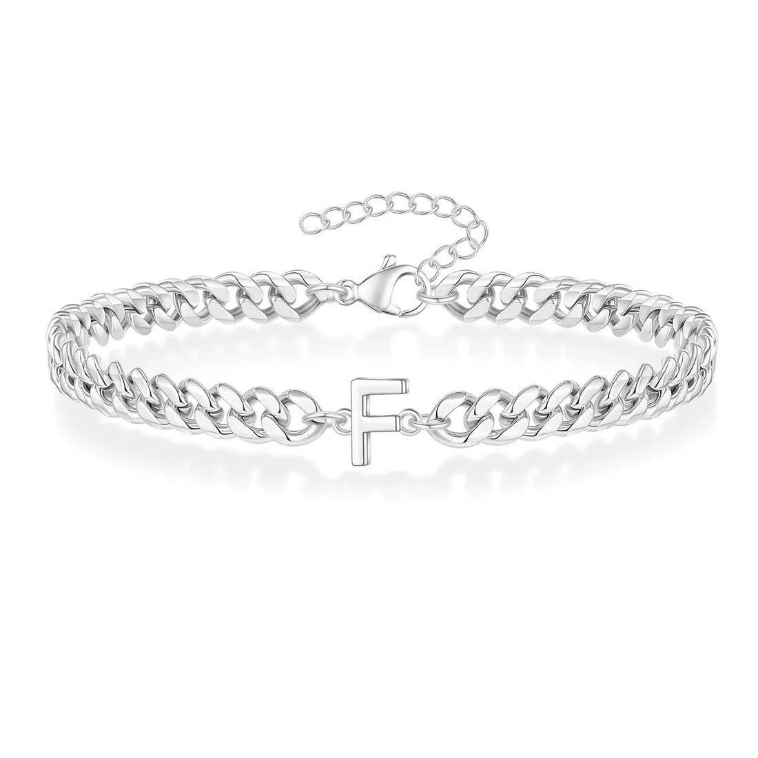 Bea Couples Letter Initial Cuban Bracelet