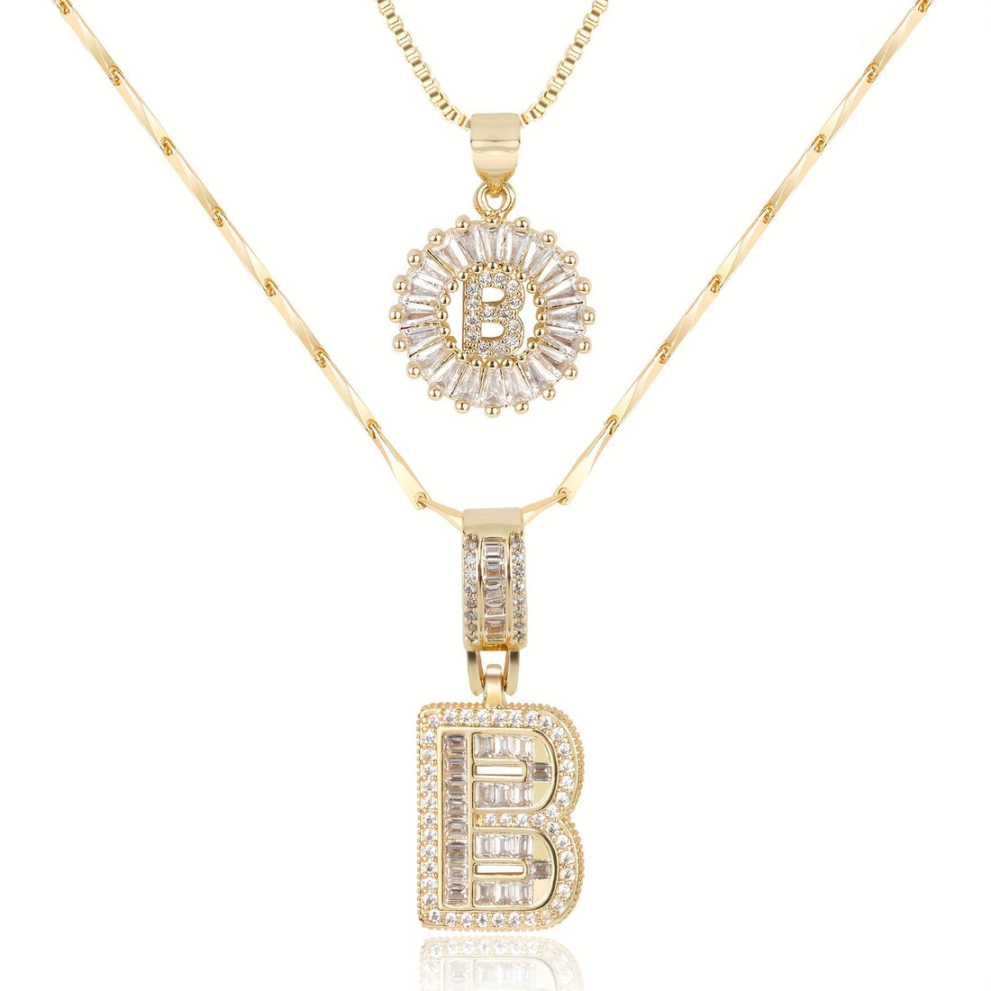 Olivia 14k Diamond Letter Initial Necklaces
