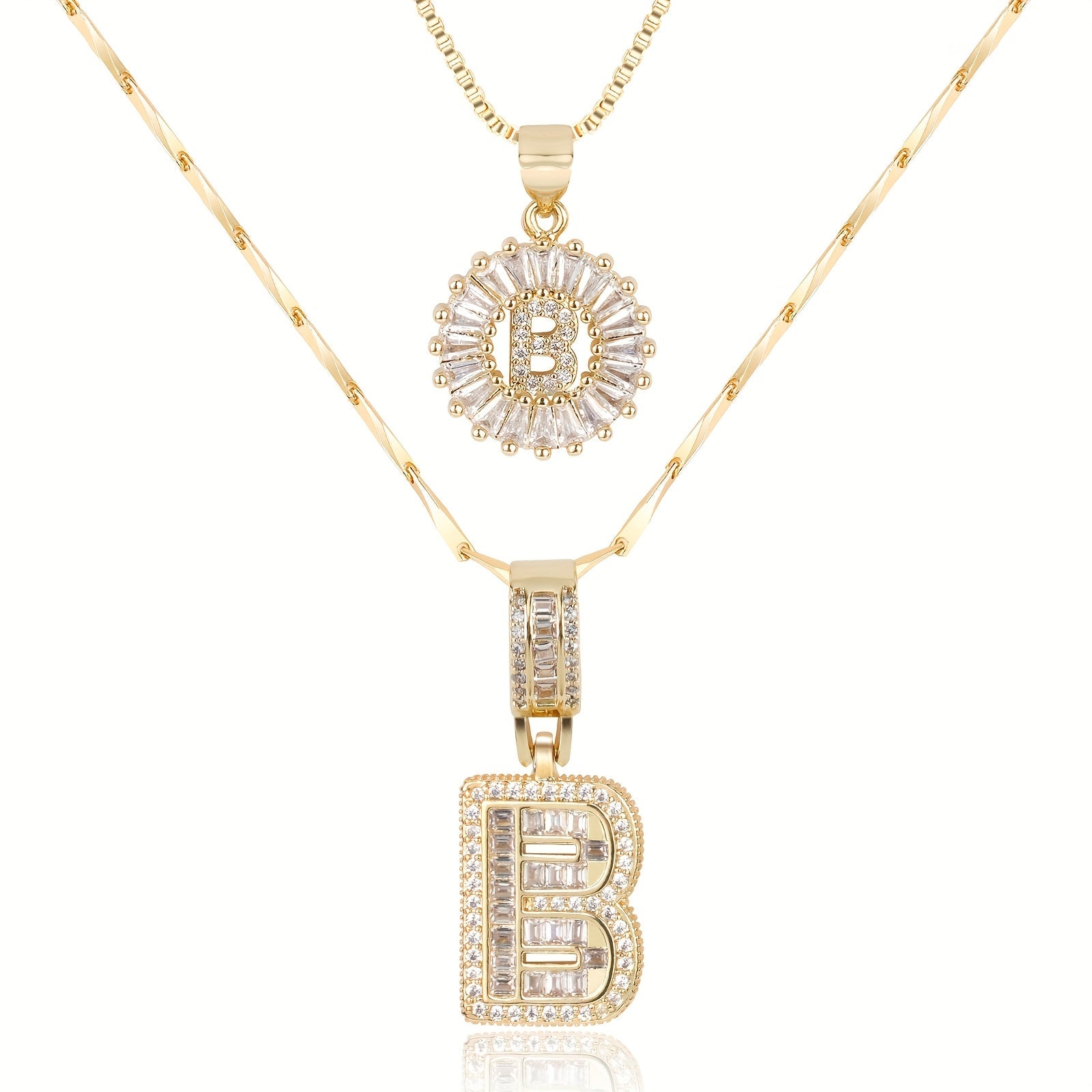 Olivia 14k Diamond Letter Initial Necklaces