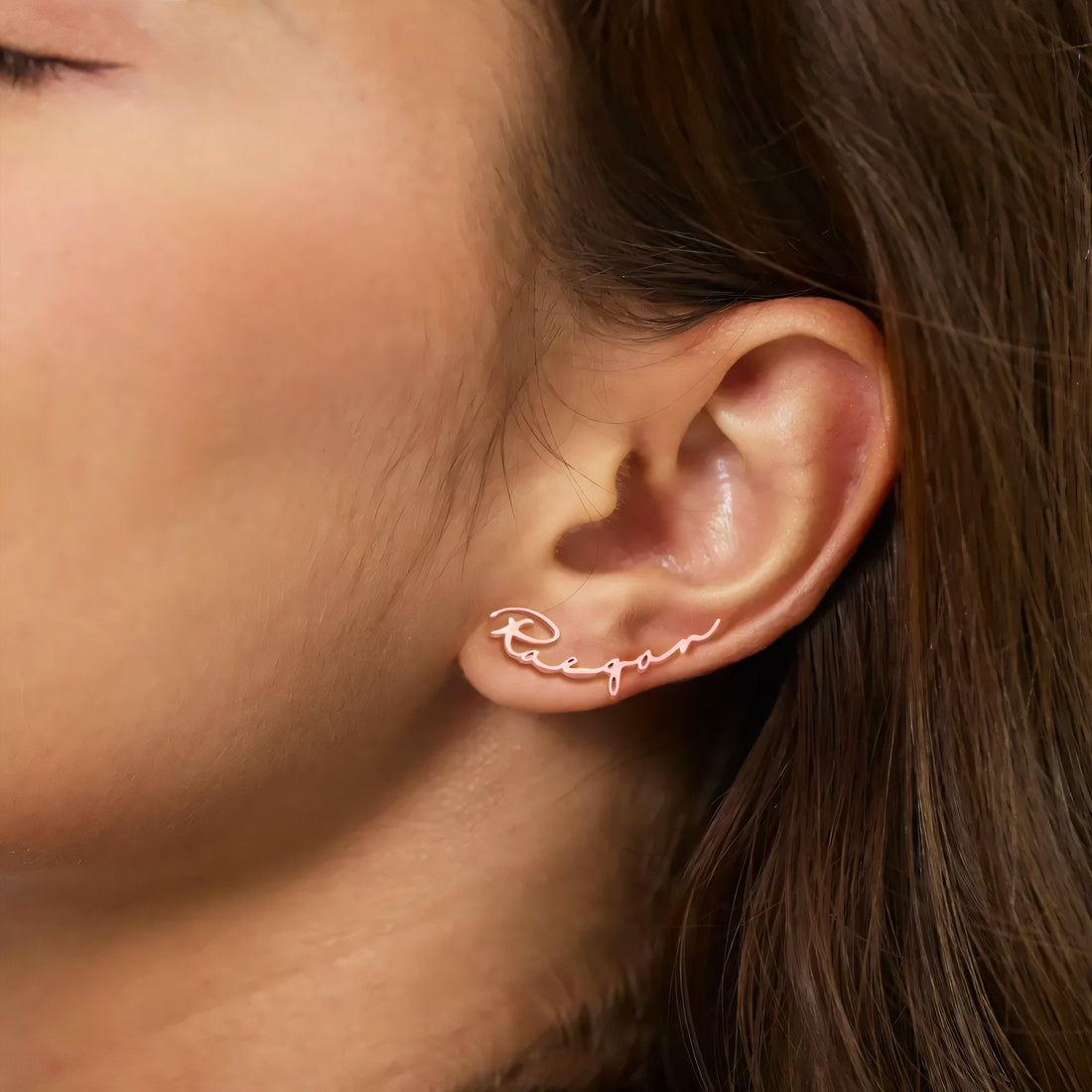 Brenda 18k Dainty Personalized Name Earrings