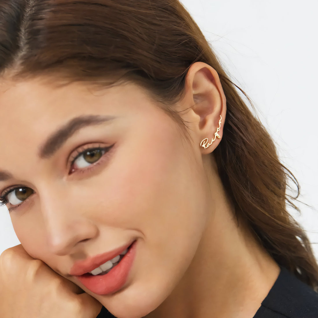 Brenda 18k Dainty Personalized Name Earrings