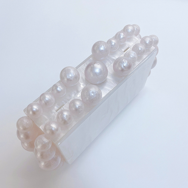 Jenna | Pearl Acrylic Clutch-Clutches-Urban Devyne-Urban Devyne