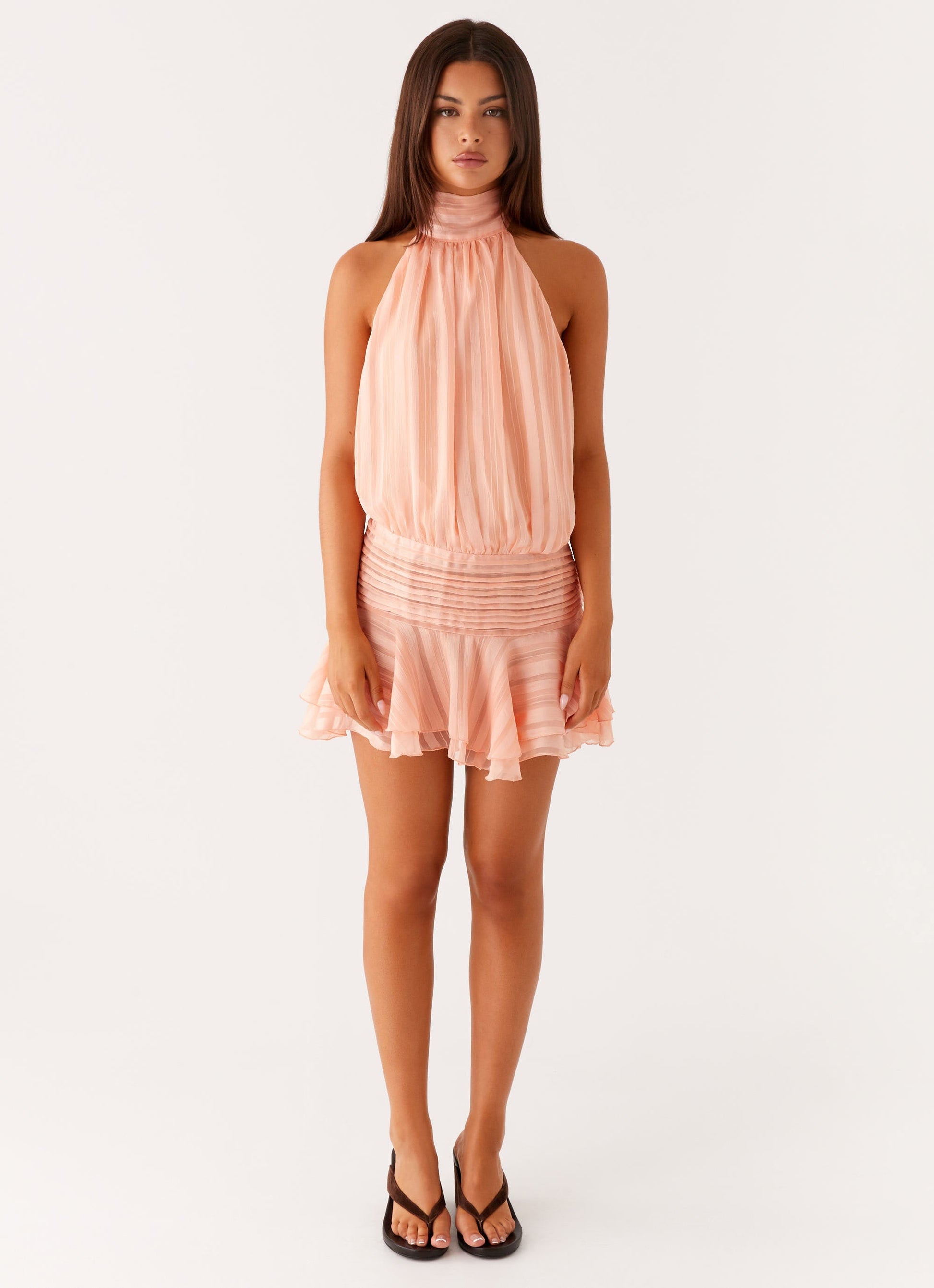 Fleur | Willow Chiffon Mini Dress-Mini Dresses-Urban Devyne-Urban Devyne