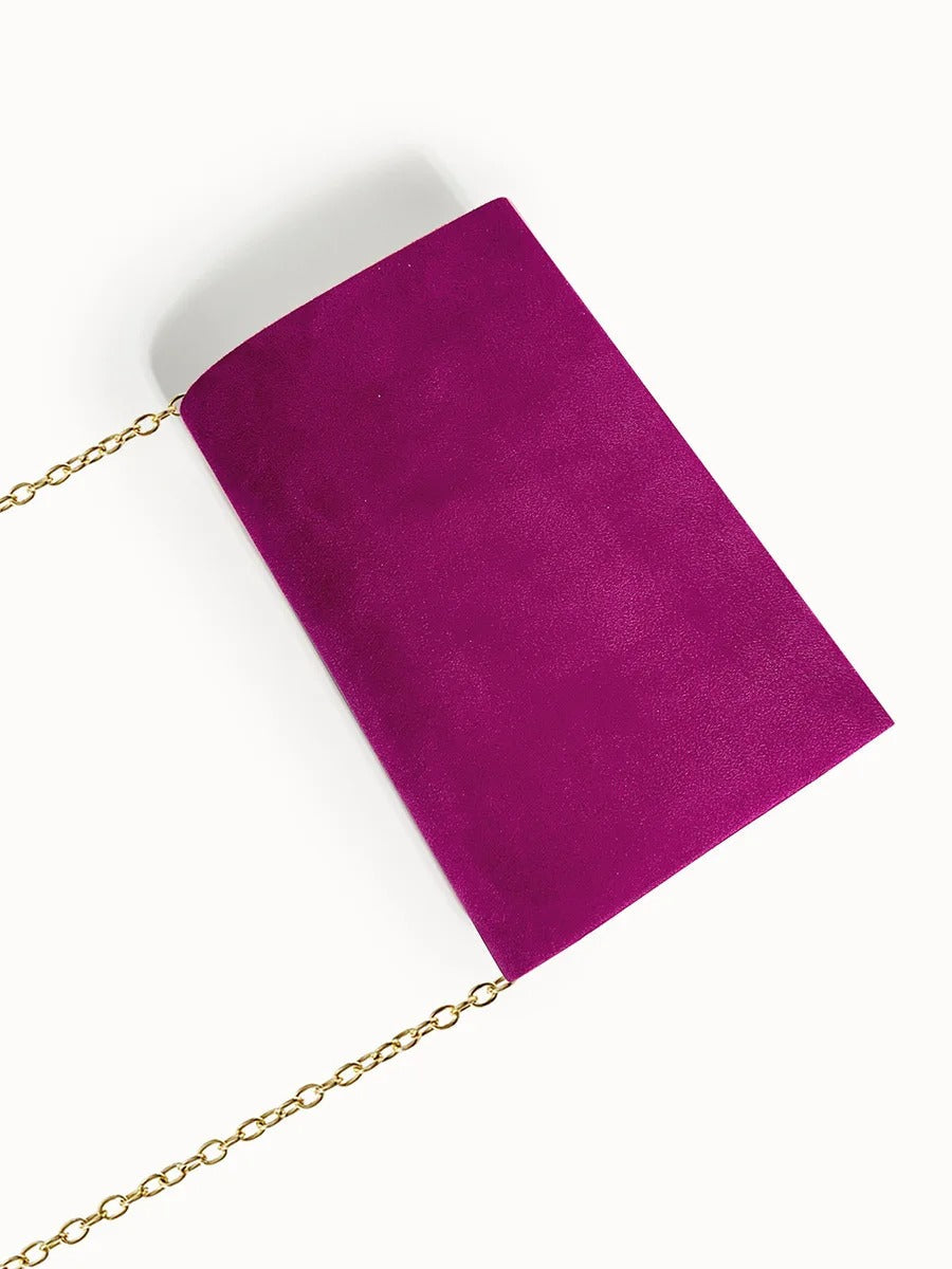 Winnie Suede Velvet Envelope Clutch