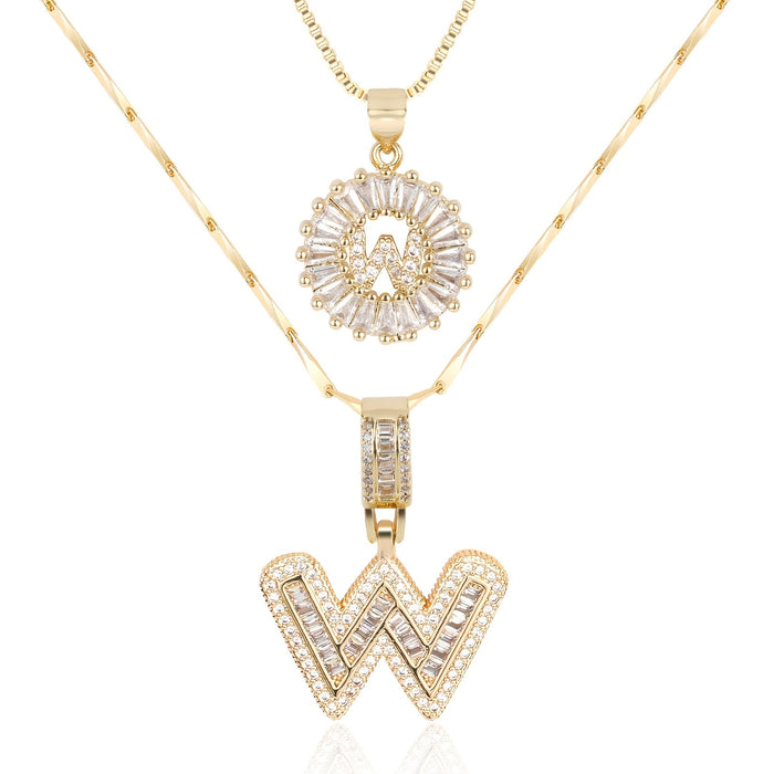 Olivia 14k Diamond Letter Initial Necklaces