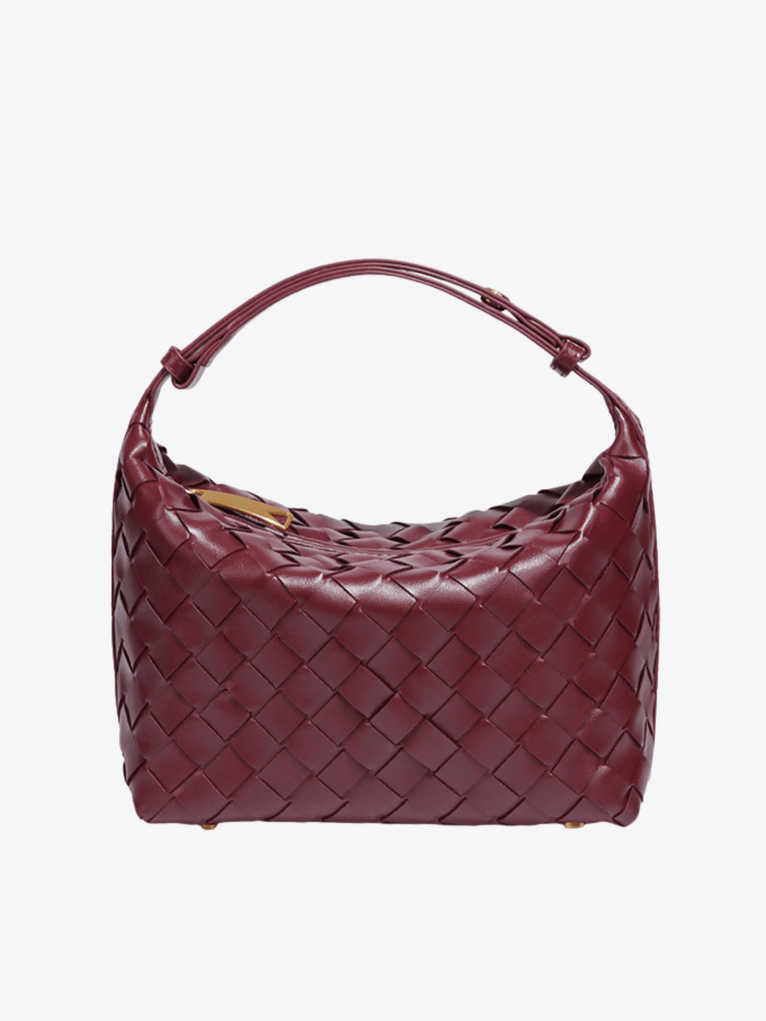 Irene | Woven Leather Tote Bag-Handbags-Urban Devyne-Wine Red-Urban Devyne