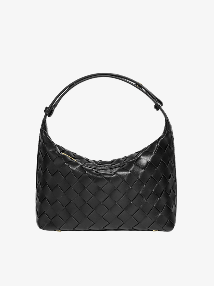 Irene | Woven Leather Tote Bag-Handbags-Urban Devyne-Black-Urban Devyne
