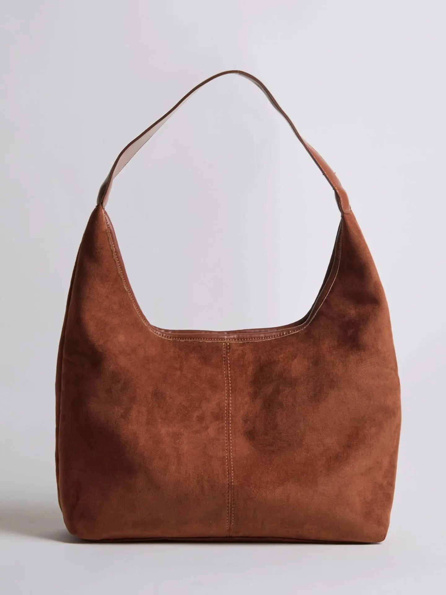 Elvira | Vegan Suede Hobo Bag-Shoulder bag-Urban Devyne-Nutmeg-Urban Devyne
