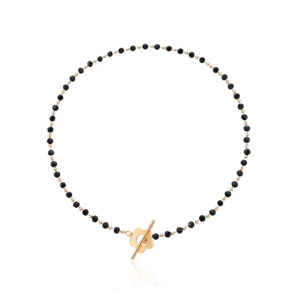 Hollie Flower Clasp Choker Necklace