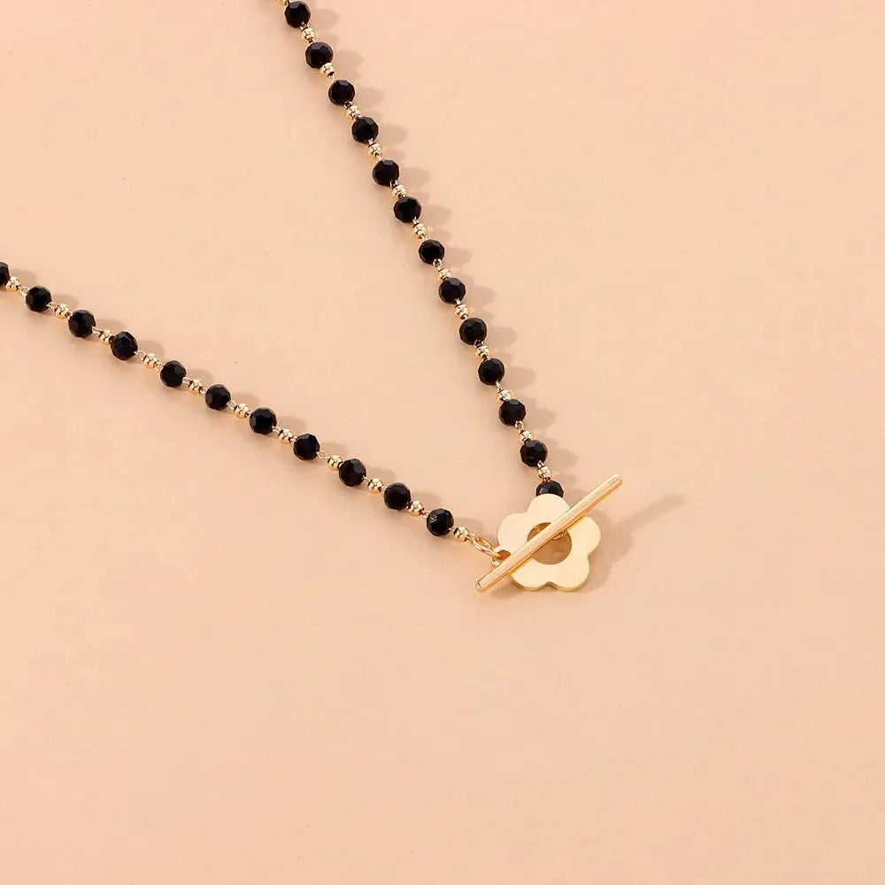 Hollie Flower Clasp Choker Necklace