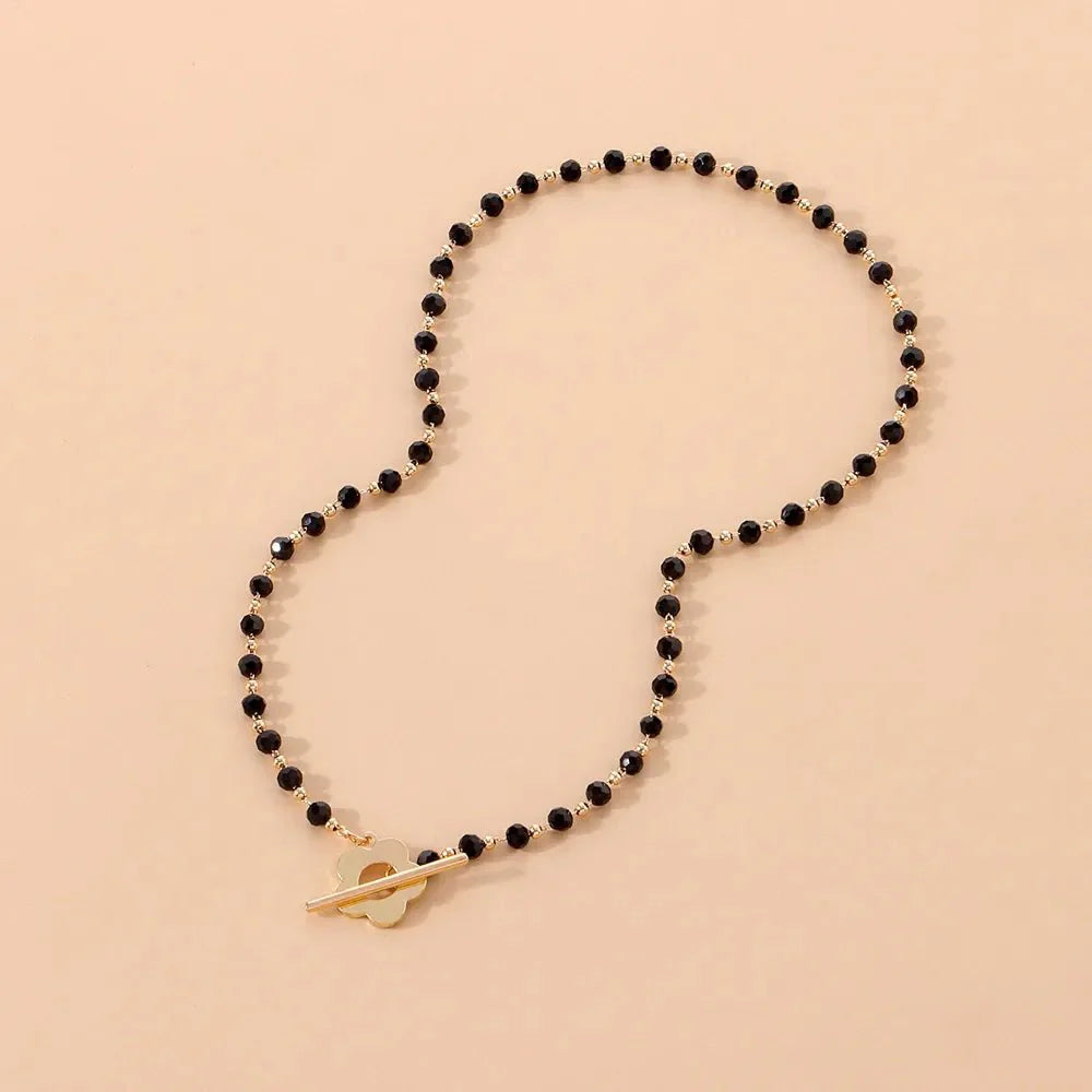 Hollie Flower Clasp Choker Necklace