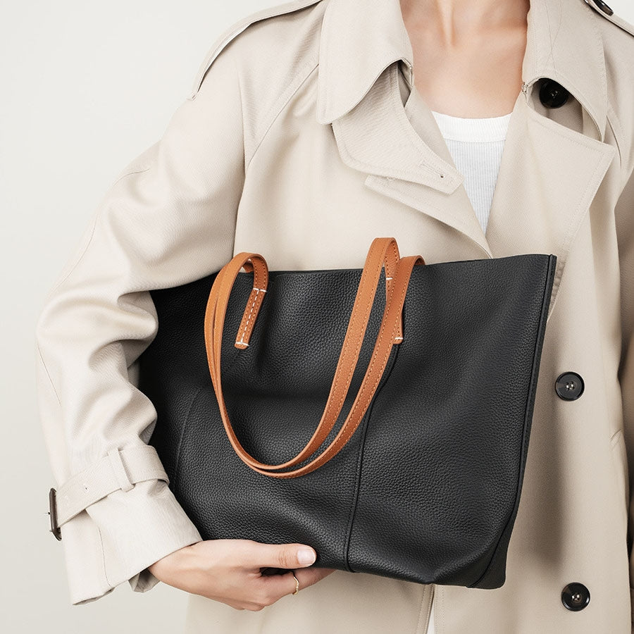 Jessica | Leather Tote Bag-Shoulder Bags-Urban Devyne-Urban Devyne